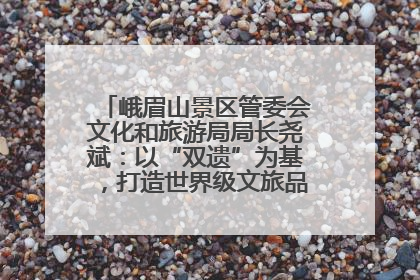 峨眉山景区管委会文化和旅游局局长尧斌：以“双遗”为基，打造世界级文旅品牌与国际典范