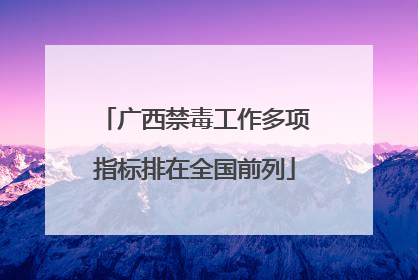 广西禁毒工作多项指标排在全国前列