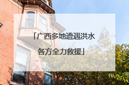 广西多地遭遇洪水 各方全力救援