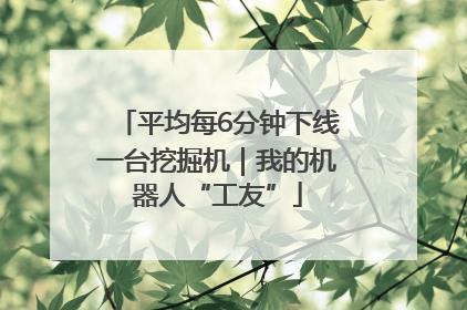 平均每6分钟下线一台挖掘机｜我的机器人“工友”
