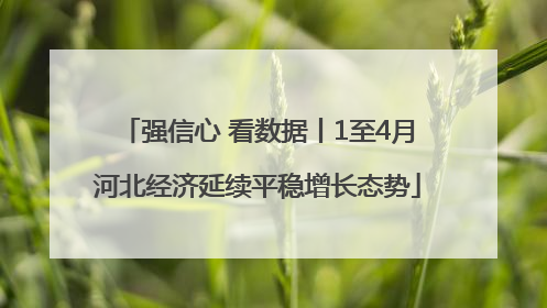 强信心 看数据丨1至4月河北经济延续平稳增长态势
