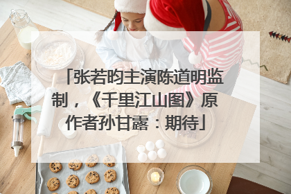 张若昀主演陈道明监制，《千里江山图》原作者孙甘露：期待