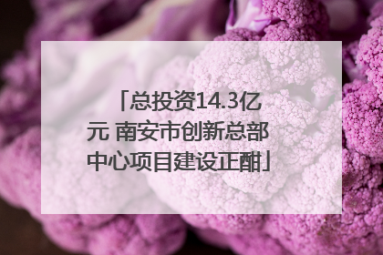 总投资14.3亿元 南安市创新总部中心项目建设正酣