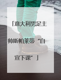 意大利男足主帅斯帕莱蒂“自宣下课”