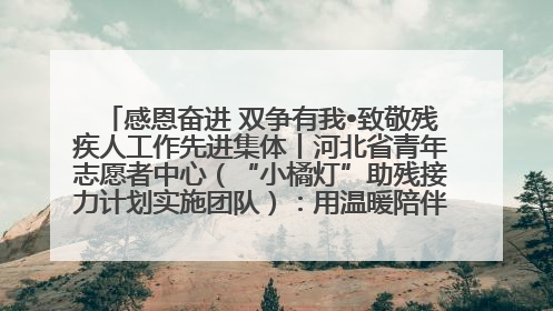 感恩奋进 双争有我•致敬残疾人工作先进集体丨河北省青年志愿者中心（“小橘灯”助残接力计划实施团队）：用温暖陪伴，守护特殊孩子成长