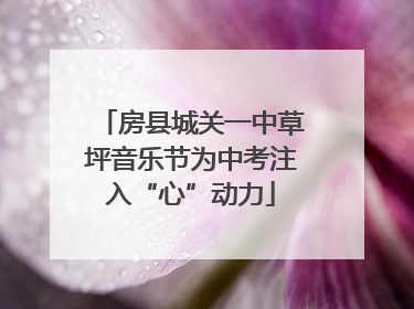 房县城关一中草坪音乐节为中考注入“心”动力
