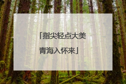 指尖轻点大美青海入怀来