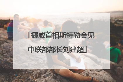 挪威首相斯特勒会见中联部部长刘建超