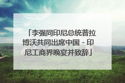 李强同印尼总统普拉博沃共同出席中国－印尼工商界晚宴并致辞