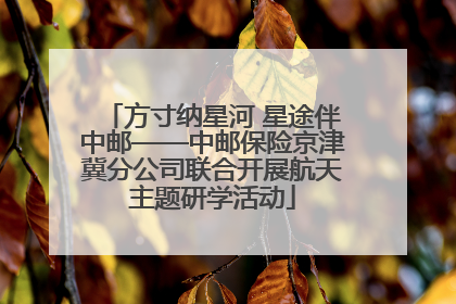 方寸纳星河 星途伴中邮——中邮保险京津冀分公司联合开展航天主题研学活动