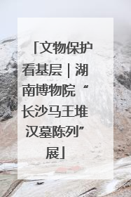 文物保护看基层｜湖南博物院“长沙马王堆汉墓陈列”展