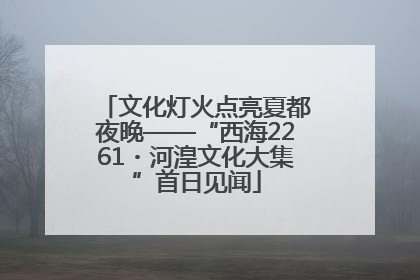 文化灯火点亮夏都夜晚——“西海2261・河湟文化大集”首日见闻