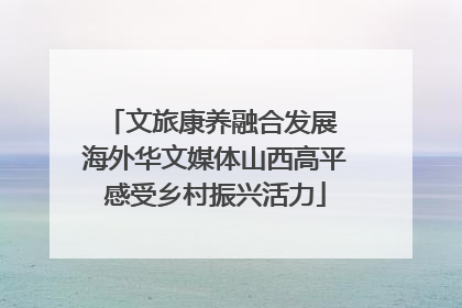 文旅康养融合发展 海外华文媒体山西高平感受乡村振兴活力