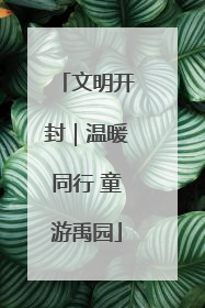 文明开封｜温暖同行 童游禹园