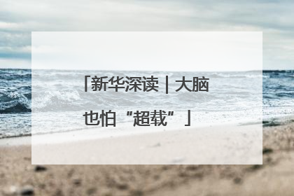 新华深读｜大脑也怕“超载”