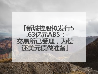 新城控股拟发行5.63亿元ABS：交易所已受理，为偿还美元债做准备