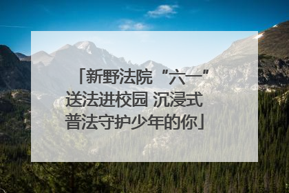 新野法院“六一”送法进校园 沉浸式普法守护少年的你