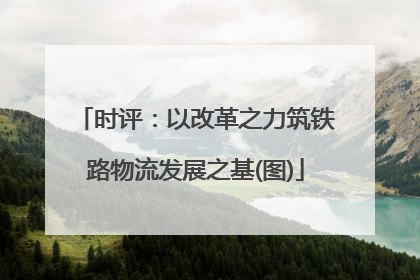 时评：以改革之力筑铁路物流发展之基(图)