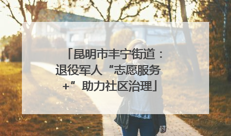昆明市丰宁街道：退役军人“志愿服务+”助力社区治理