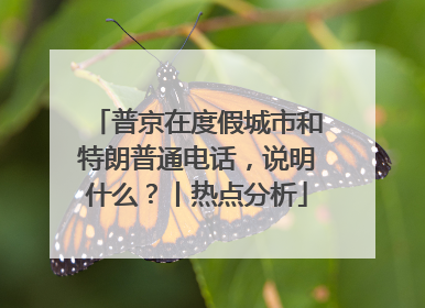 普京在度假城市和特朗普通电话，说明什么？丨热点分析