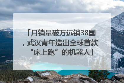 月销量破万远销38国，武汉青年造出全球首款“床上跑”的机器人