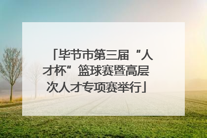 毕节市第三届“人才杯”篮球赛暨高层次人才专项赛举行