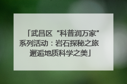 武昌区“科普润万家”系列活动：岩石探秘之旅 邂逅地质科学之美