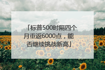 标普500时隔四个月重返6000点，能否继续挑战新高