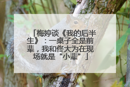 梅婷谈《我的后半生》：一桌子全是前辈，我和佟大为在现场就是“小辈”