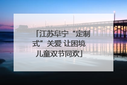 江苏阜宁“定制式”关爱 让困境儿童双节同欢