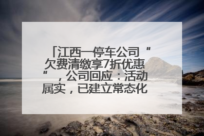 江西一停车公司“欠费清缴享7折优惠”，公司回应：活动属实，已建立常态化诉讼追缴机制