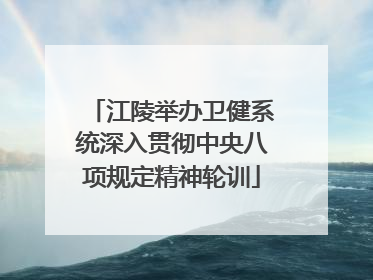 江陵举办卫健系统深入贯彻中央八项规定精神轮训