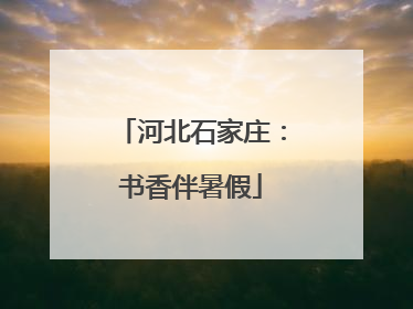 河北石家庄：书香伴暑假