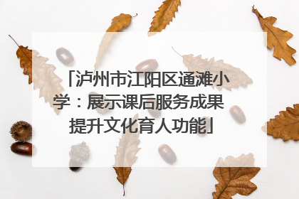 泸州市江阳区通滩小学：展示课后服务成果 提升文化育人功能