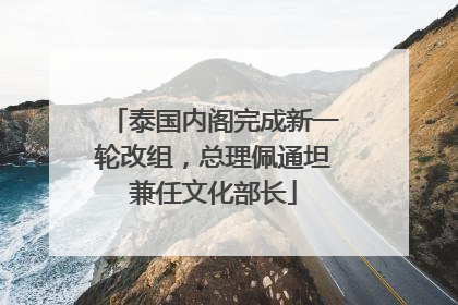 泰国内阁完成新一轮改组，总理佩通坦兼任文化部长