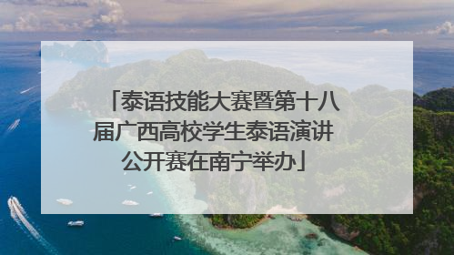 泰语技能大赛暨第十八届广西高校学生泰语演讲公开赛在南宁举办