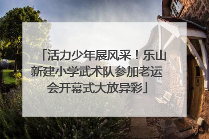 活力少年展风采！乐山新建小学武术队参加老运会开幕式大放异彩