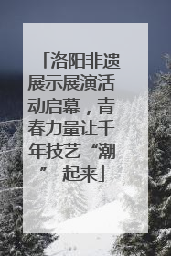 洛阳非遗展示展演活动启幕，青春力量让千年技艺“潮” 起来