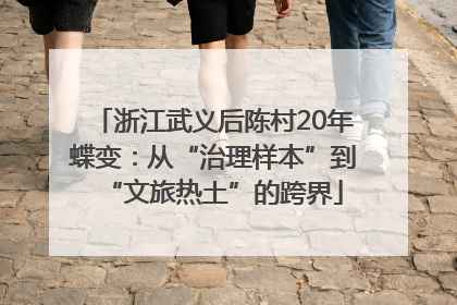 浙江武义后陈村20年蝶变：从“治理样本”到“文旅热土”的跨界