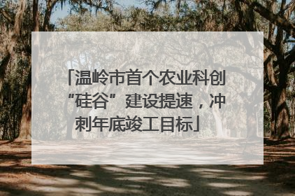 温岭市首个农业科创“硅谷”建设提速，冲刺年底竣工目标