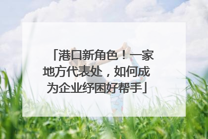 港口新角色！一家地方代表处，如何成为企业纾困好帮手