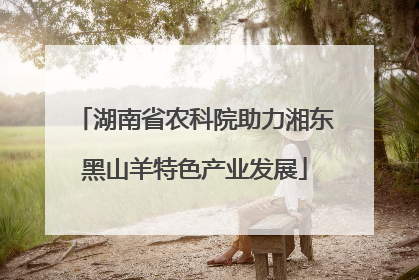 湖南省农科院助力湘东黑山羊特色产业发展