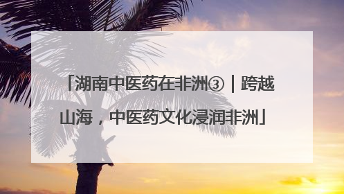 湖南中医药在非洲③｜跨越山海，中医药文化浸润非洲