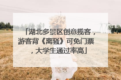 湖北多景区创意揽客，游客背《离骚》可免门票，大学生通过率高