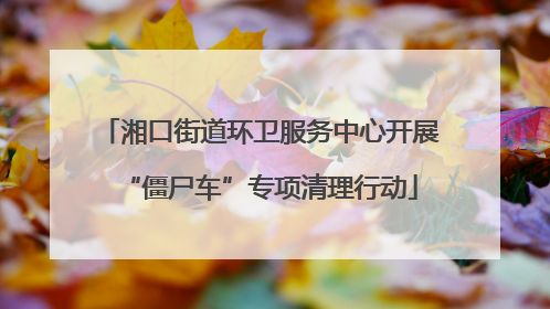 湘口街道环卫服务中心开展“僵尸车”专项清理行动