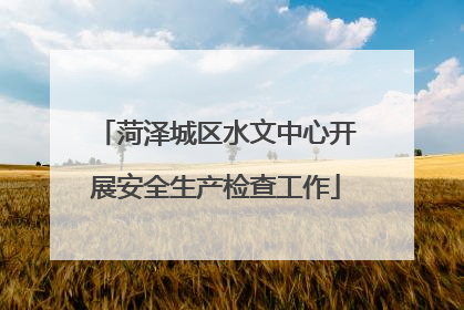 菏泽城区水文中心开展安全生产检查工作
