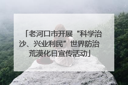 老河口市开展“科学治沙、兴业利民”世界防治荒漠化日宣传活动