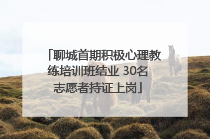 聊城首期积极心理教练培训班结业 30名志愿者持证上岗
