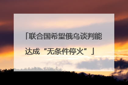 联合国希望俄乌谈判能达成“无条件停火”
