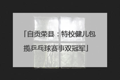 自贡荣县：特校健儿包揽乒乓球赛事双冠军
